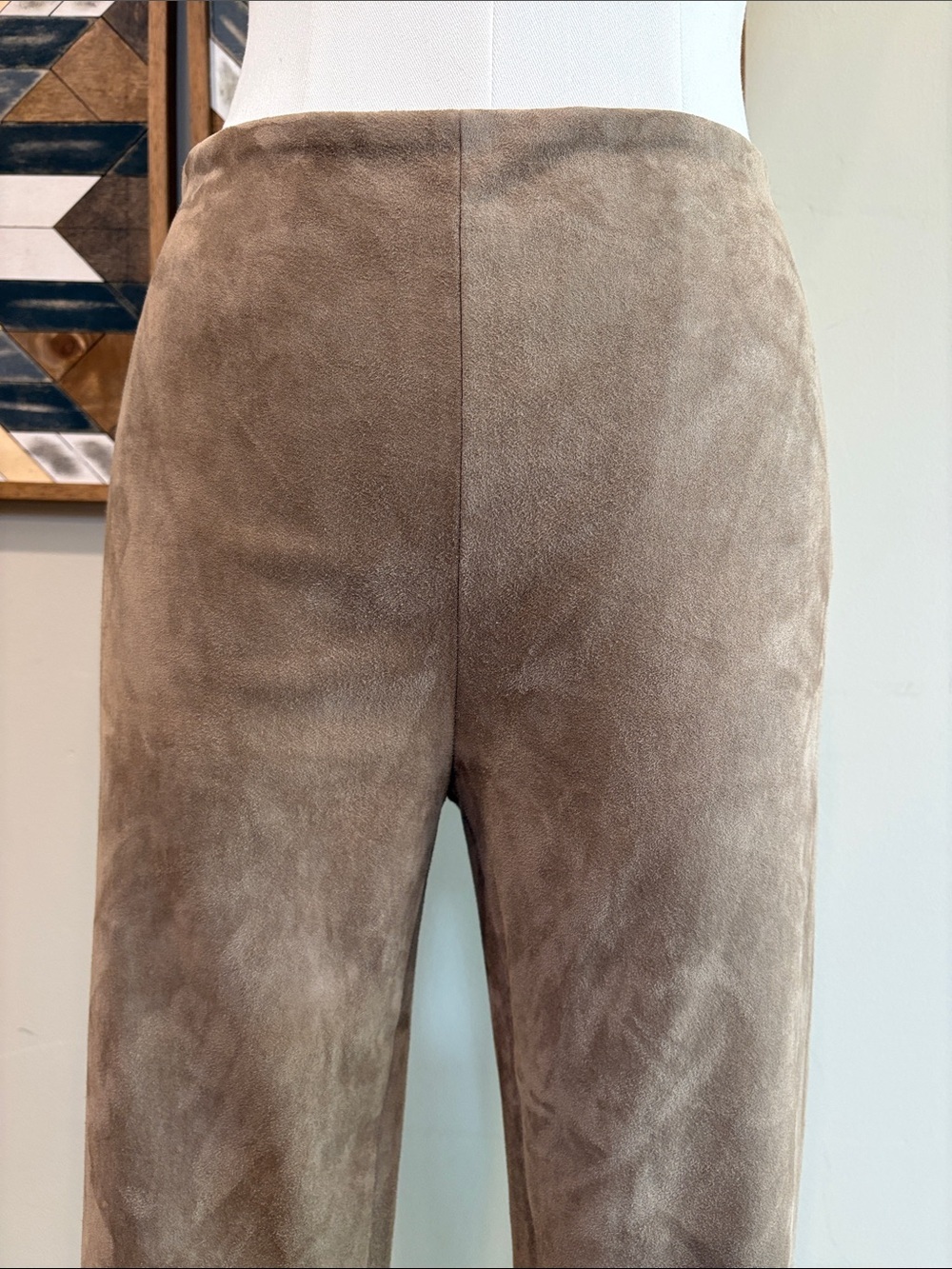 Ralph Lauren Collection Tan Suede Leather Pants Pre-Fall 2016 size 4 - Picture 3 of 14